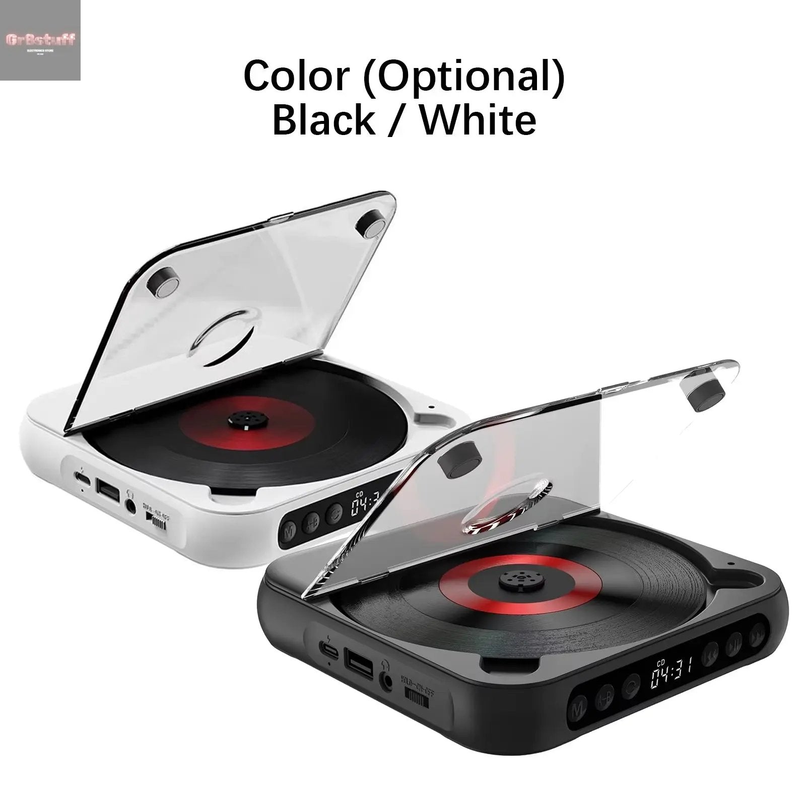 SpinWave™ Portable CD & Bluetooth Music Player – Classic Sound Meets Modern Freedom.