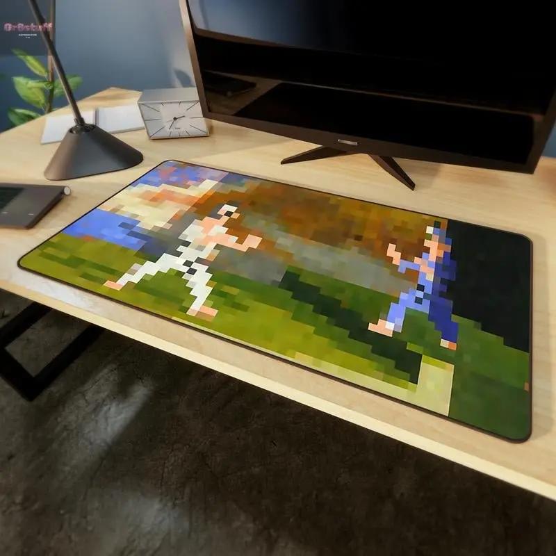 Swagmeister Fighters Gaming Mousepad - Large Anti-Slip Rubber Base, Nostalgic Cool Design.