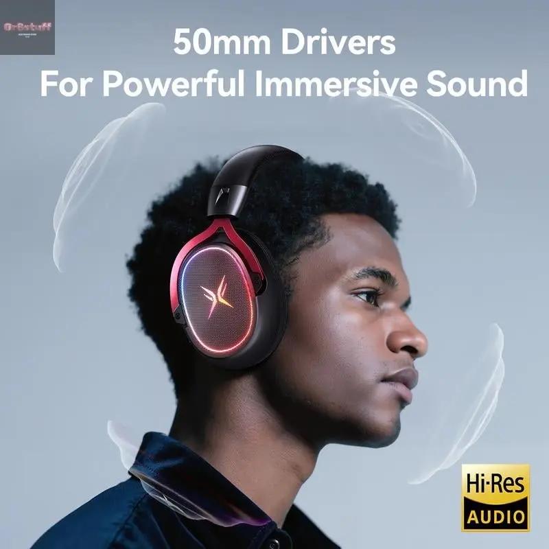 TAGRY K3 Gaming Headset - 7.1 Surround Sound - 50Mm Drivers - Memory Foam Cushion - Bluetooth 5.3-USB-A/C Dual Interface 2.4G - Wired 3.5Mm Audio Jack - for PC, Mac, PS4, Ps5,Switch, Xbox, Smart Phone, Laptop, Smart Watch, Tablet.