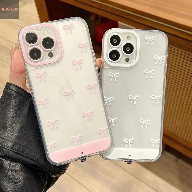 Vibrant LED Bowknot Phone Case, Compatible with Iphone 11/12/13/14/15/16/17 Pro/Pro Max/Plus, Stylish Protective Cover, Unique Design for Daily Use, Protective Casing.