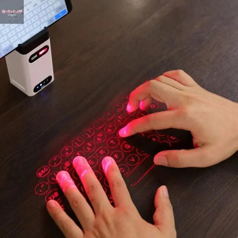 Virtual Laser Keyboard Bluetooth Wireless Touch Projector Phone Keyboards for Computer Iphone Pad Laptop with Mouse Function.