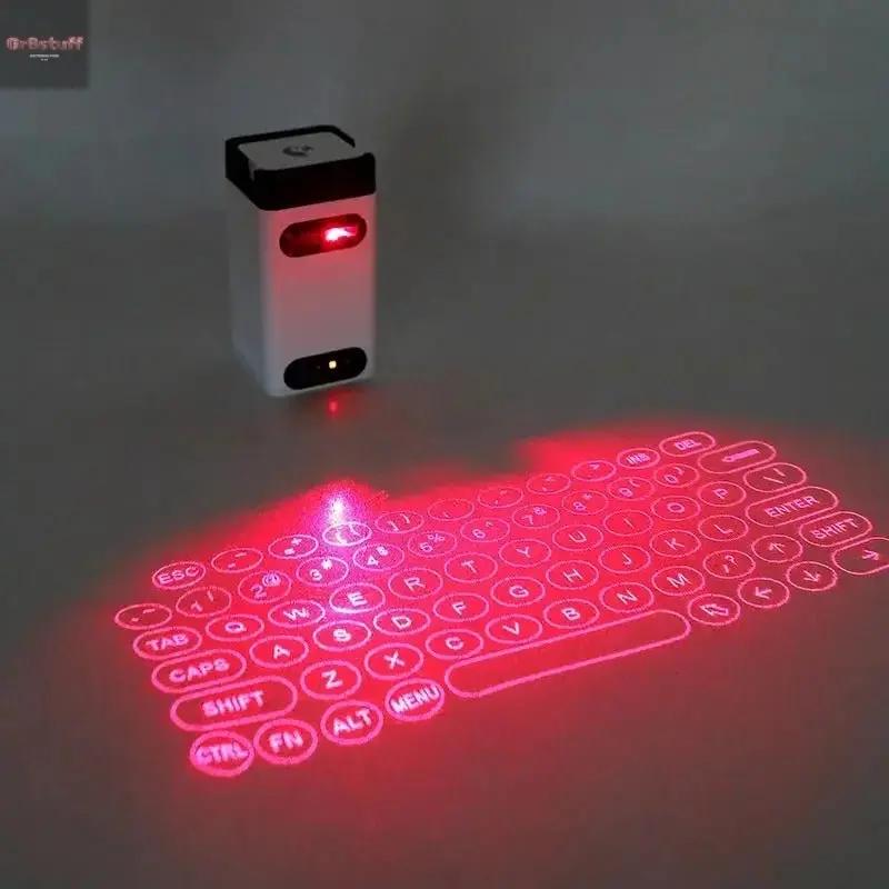 Virtual Laser Keyboard Bluetooth Wireless Touch Projector Phone Keyboards for Computer Iphone Pad Laptop with Mouse Function.