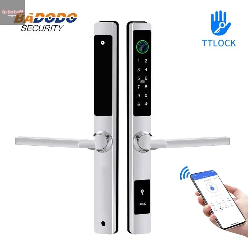 Waterproof Smart Lock – Fingerprint, Password & Card Access for Sliding Doors.