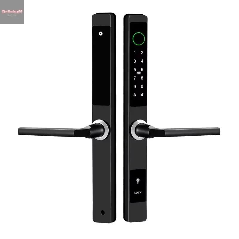 Waterproof Smart Lock – Fingerprint, Password & Card Access for Sliding Doors.