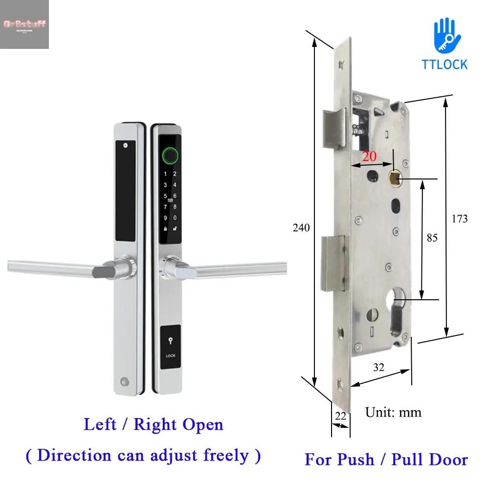 Waterproof Smart Lock – Fingerprint, Password & Card Access for Sliding Doors.