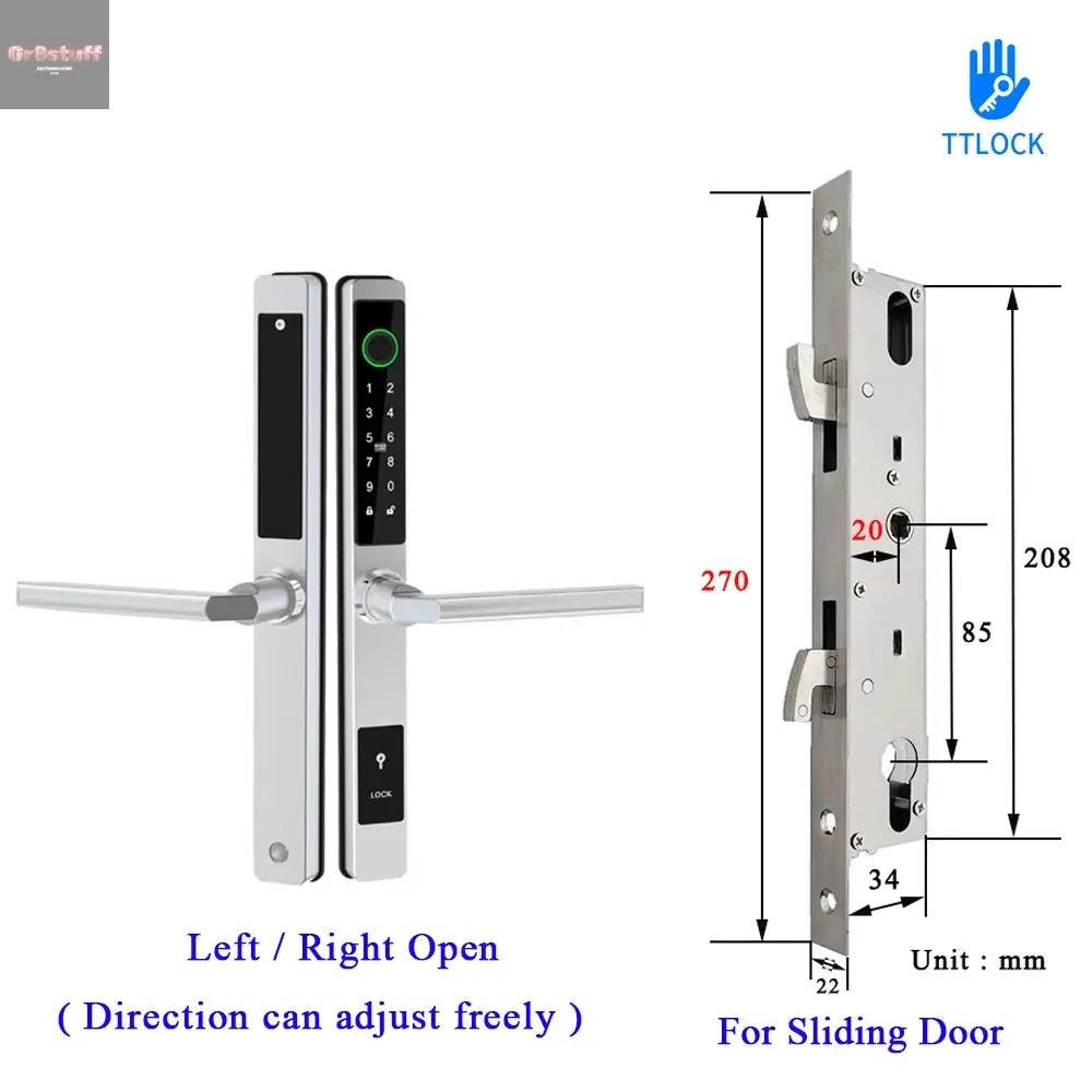 Waterproof Smart Lock – Fingerprint, Password & Card Access for Sliding Doors.