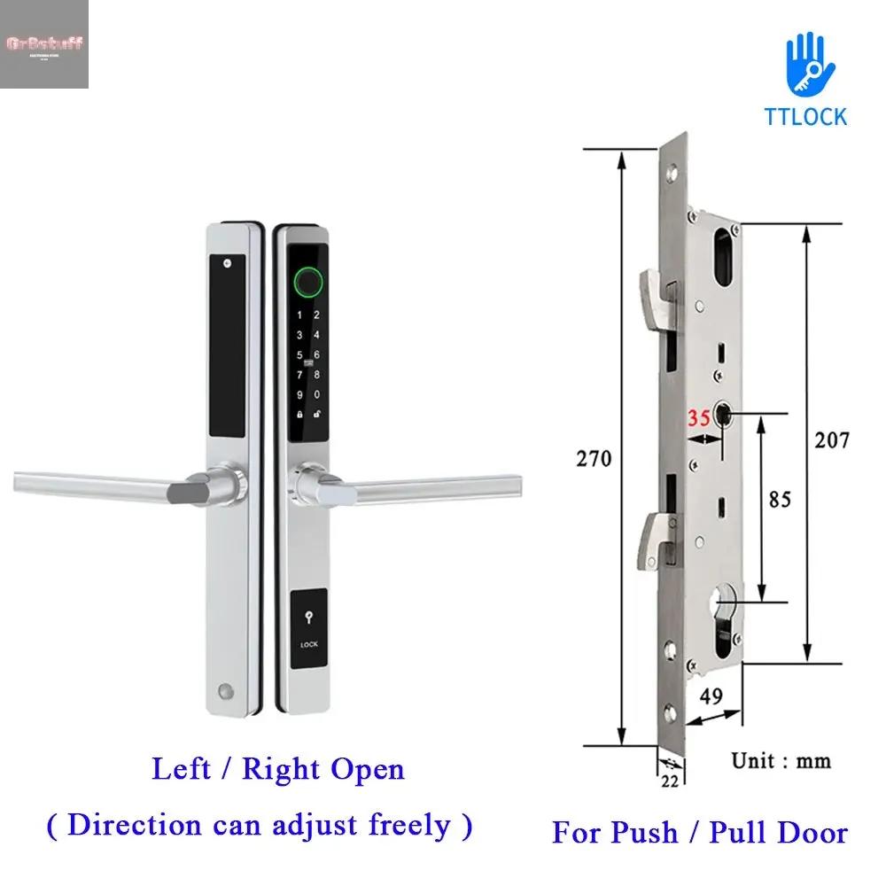 Waterproof Smart Lock – Fingerprint, Password & Card Access for Sliding Doors.
