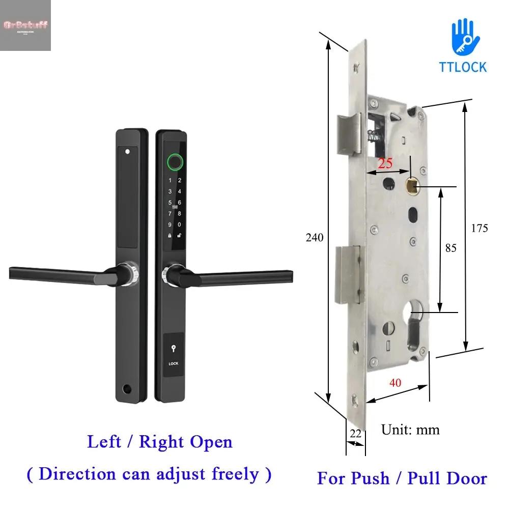 Waterproof Smart Lock – Fingerprint, Password & Card Access for Sliding Doors.