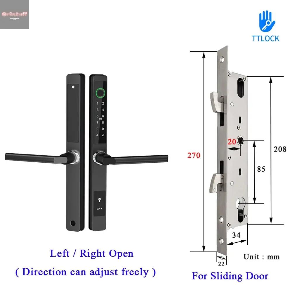 Waterproof Smart Lock – Fingerprint, Password & Card Access for Sliding Doors.