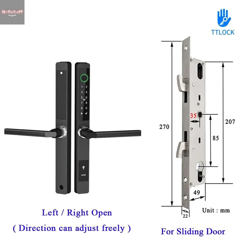 Waterproof Smart Lock – Fingerprint, Password & Card Access for Sliding Doors.