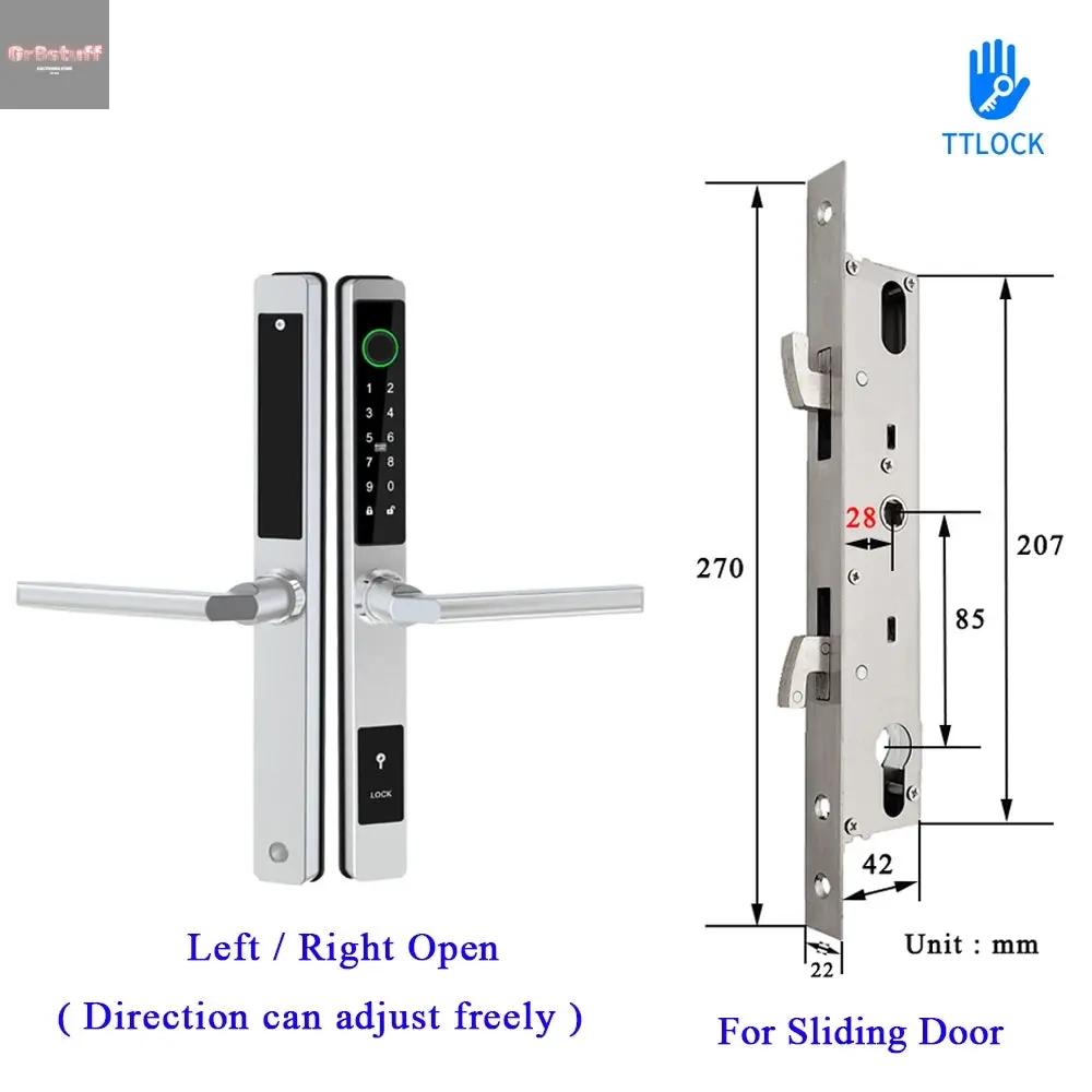 Waterproof Smart Lock – Fingerprint, Password & Card Access for Sliding Doors.