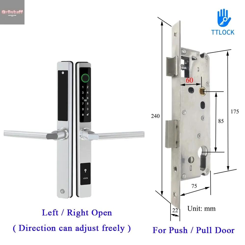 Waterproof Smart Lock – Fingerprint, Password & Card Access for Sliding Doors.
