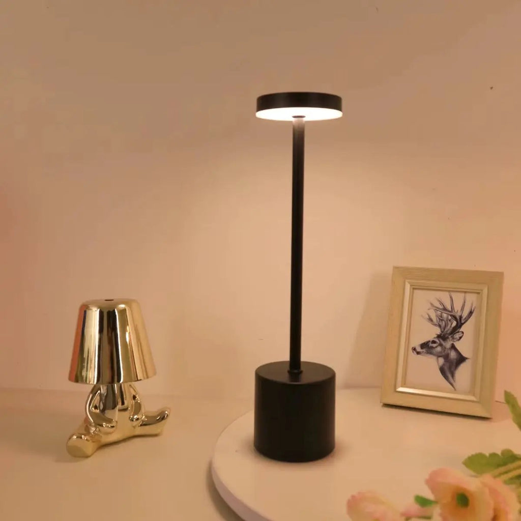 Wireless Reading Lamp Rechargeable Table Lamp Touch Sensor LED Desktop Night Light for Hotel Bar Bedroom Coffee Shop Study Room.