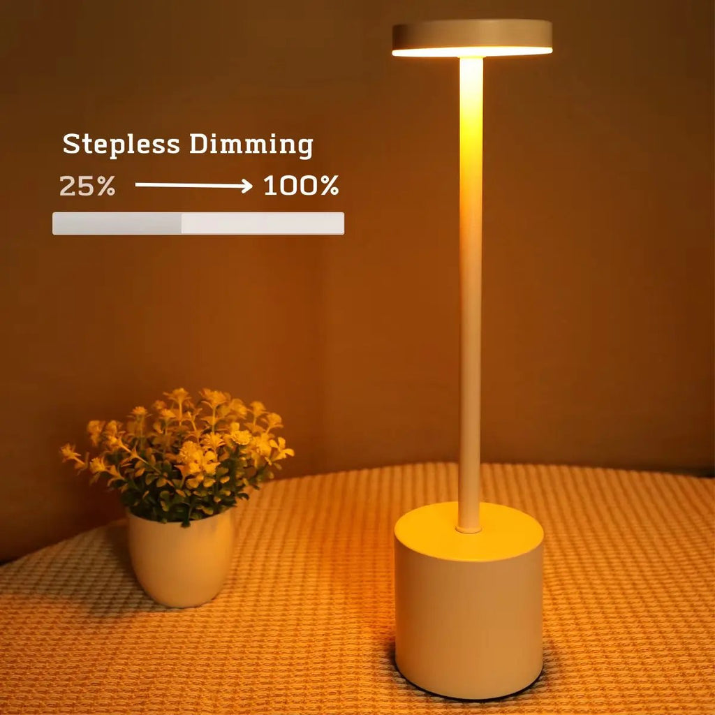 Wireless Reading Lamp Rechargeable Table Lamp Touch Sensor LED Desktop Night Light for Hotel Bar Bedroom Coffee Shop Study Room.
