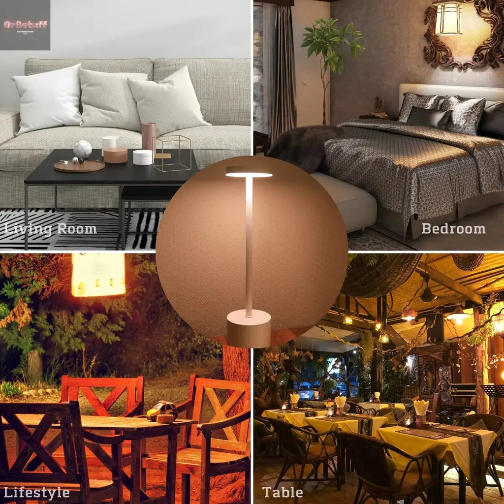 Wireless Reading Lamp Rechargeable Table Lamp Touch Sensor LED Desktop Night Light for Hotel Bar Bedroom Coffee Shop Study Room.