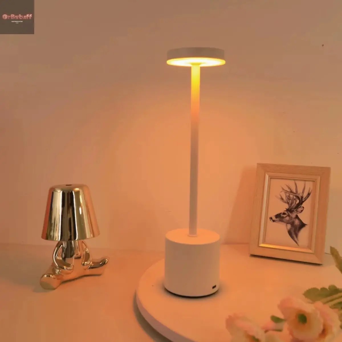 Wireless Reading Lamp Rechargeable Table Lamp Touch Sensor LED Desktop Night Light for Hotel Bar Bedroom Coffee Shop Study Room.