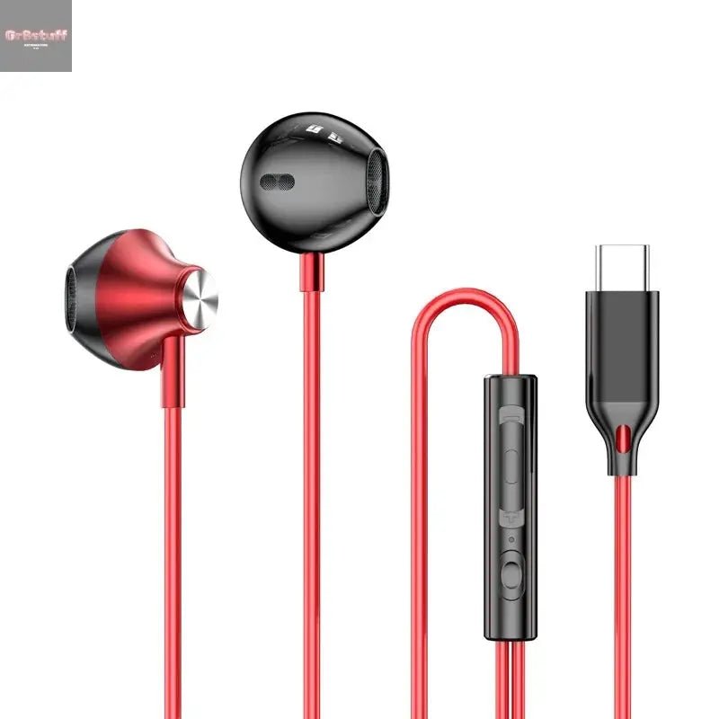 For Samsung Headphones HiFi Surround Sound In - ear USB Type C 3.5mm With wire control Wired Earplugs For Galaxy S24 S23 S22 Ultra - Gr8stuff