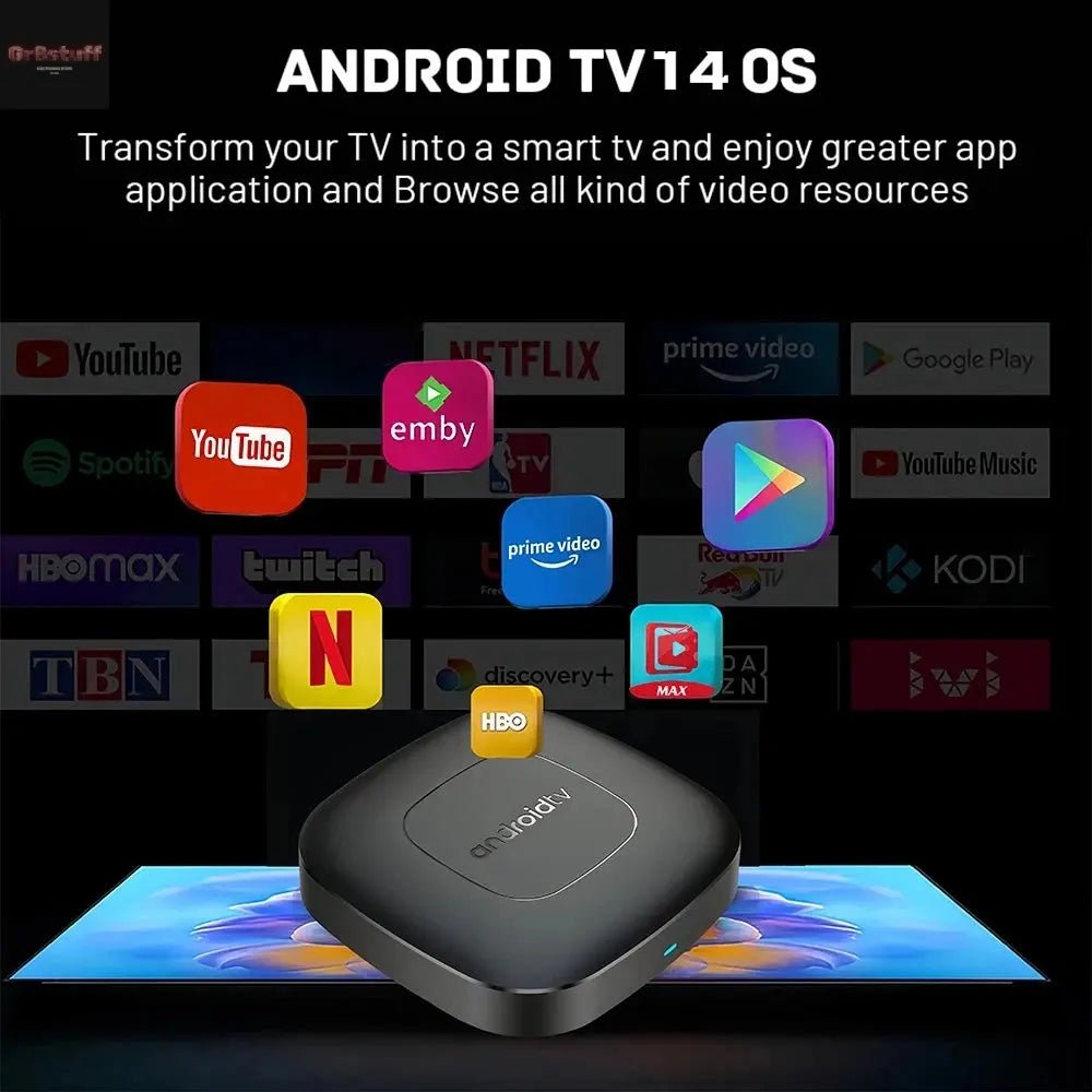 Global Version Smart Streaming Media Player TV Box AllwinnerH313 Android13 2.4G&5G Wifi 4K Mortal T1 Bluetooth Google Assistant - Gr8stuff