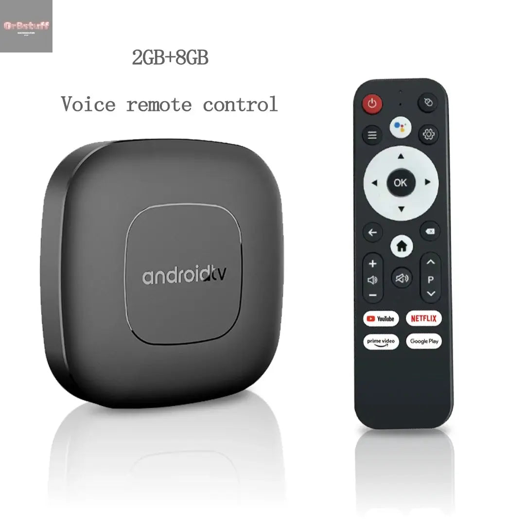 Global Version Smart Streaming Media Player TV Box AllwinnerH313 Android13 2.4G&5G Wifi 4K Mortal T1 Bluetooth Google Assistant - Gr8stuff