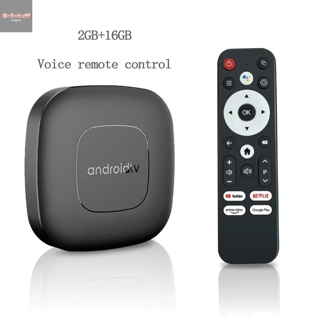 Global Version Smart Streaming Media Player TV Box AllwinnerH313 Android13 2.4G&5G Wifi 4K Mortal T1 Bluetooth Google Assistant - Gr8stuff