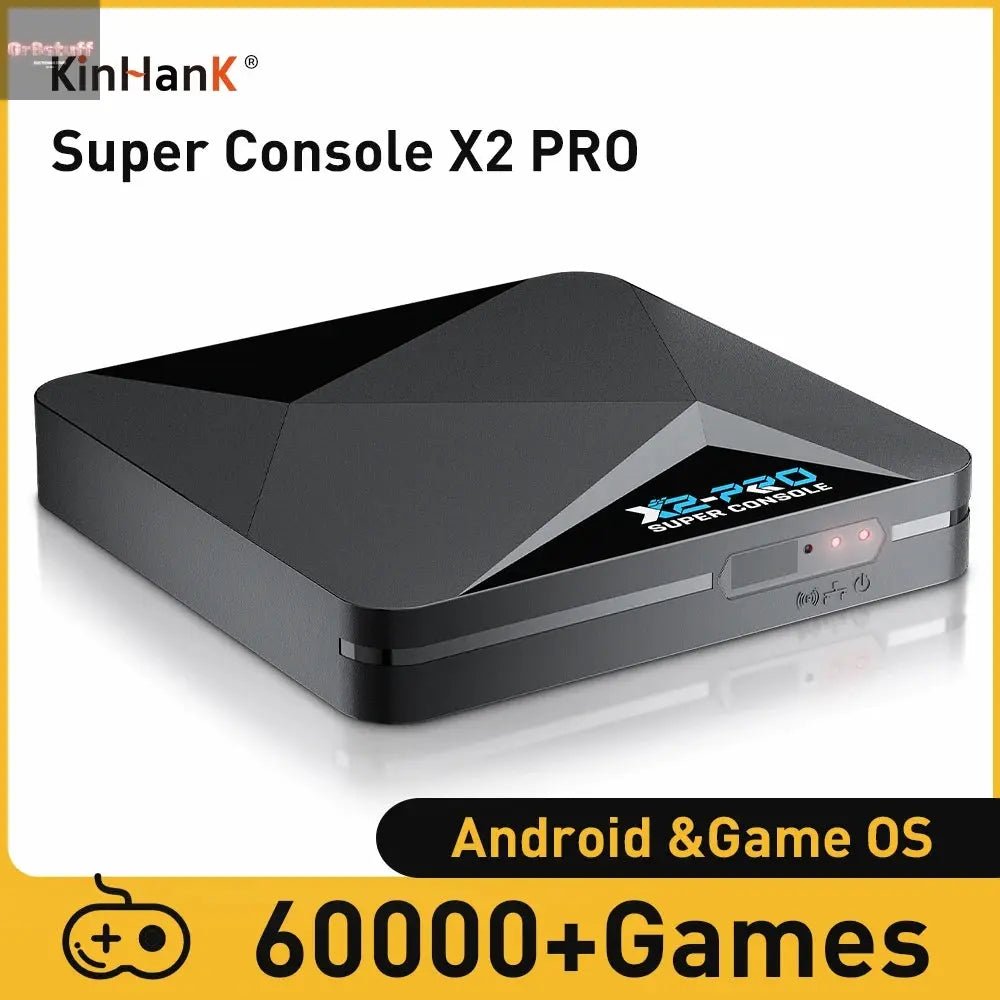KINHANK Super Console X2 Pro Game Box Retro Video Game Console 60000 Video Games for ARCADE/MAME/DC/SS with Gamepad Gift for Kid - Gr8stuff
