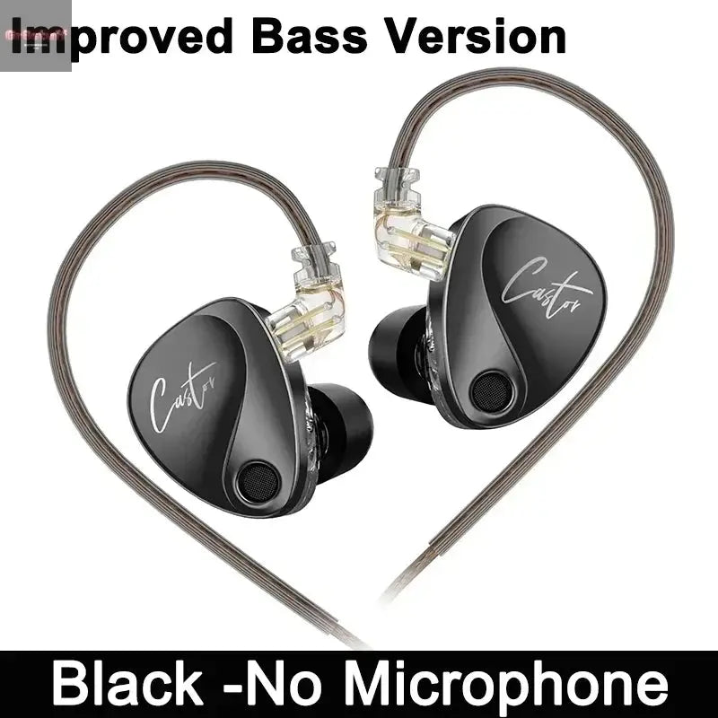 KZ Castor Wired Earbuds Improved Bass HiFi Earphone 2 Dynamic High - end Tunable Balanced Armature In - ear Headphone w/ Accessories - Gr8stuff
