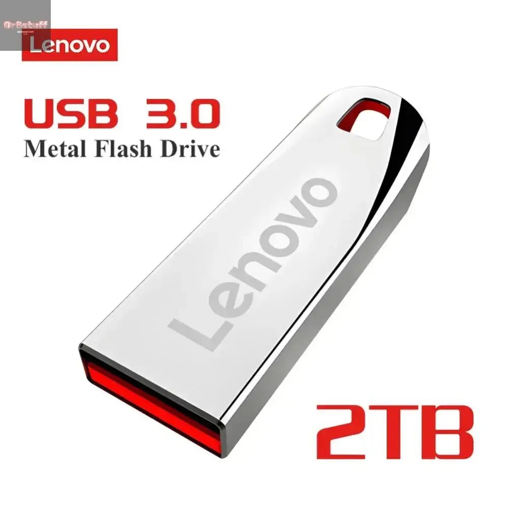 Lenovo 3.0 Pen Drive Metal High Speed Flash Drive 2TB1TB 512GB USB Memory Stick Pen Drive 128GB Suitable for PC/Laptop/PS4 Contr - Gr8stuff