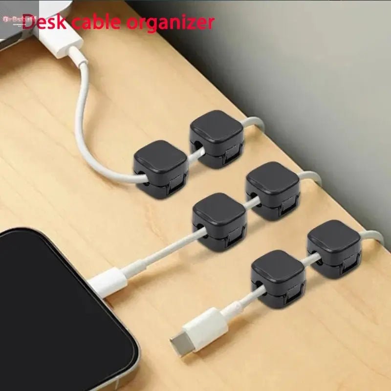 Magnetic Cable Clip Cable Holder Adhesive Wire Keeper Cord Cable Organizer for Home Office Under Desk Management - Gr8stuff