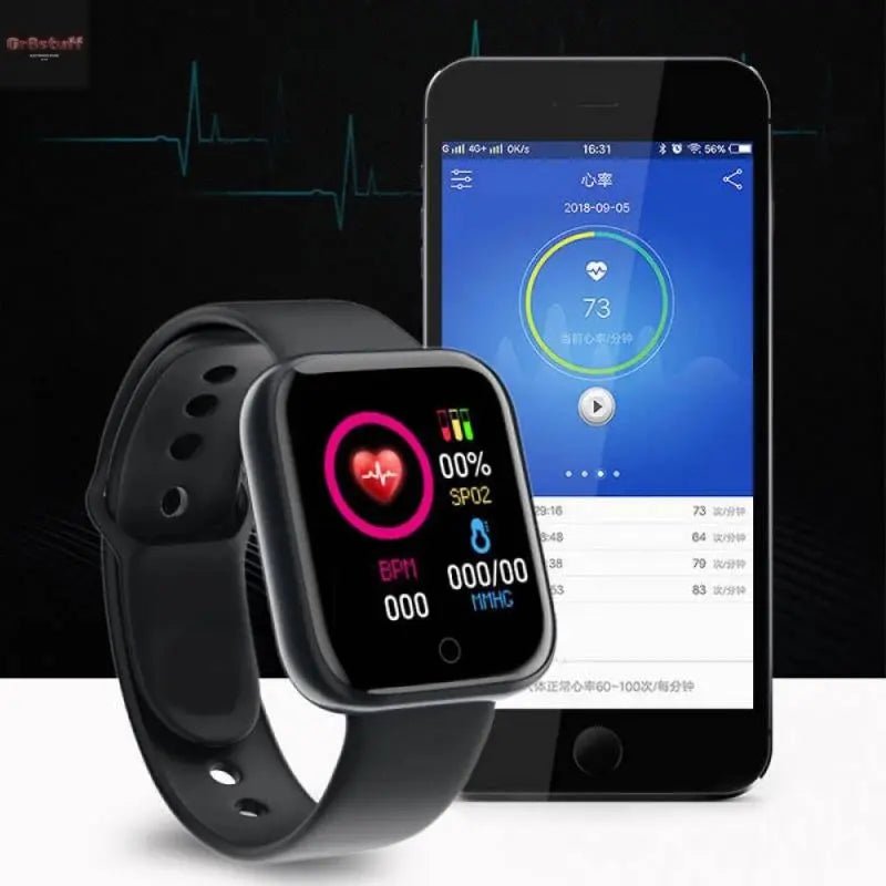 Multifunctional Smart Watch Men Women Bluetooth Connected Phone Music Fitness Sports Bracelet Sleep Monitor Y68 Smartwatch D20 - Gr8stuff