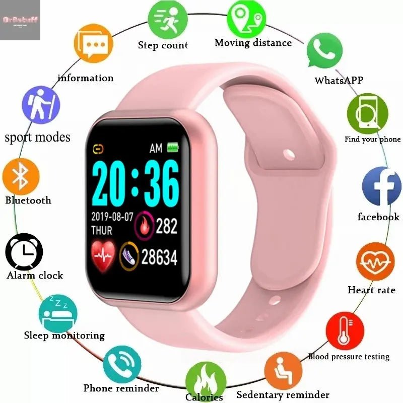 Multifunctional Smart Watch Men Women Bluetooth Connected Phone Music Fitness Sports Bracelet Sleep Monitor Y68 Smartwatch D20 - Gr8stuff