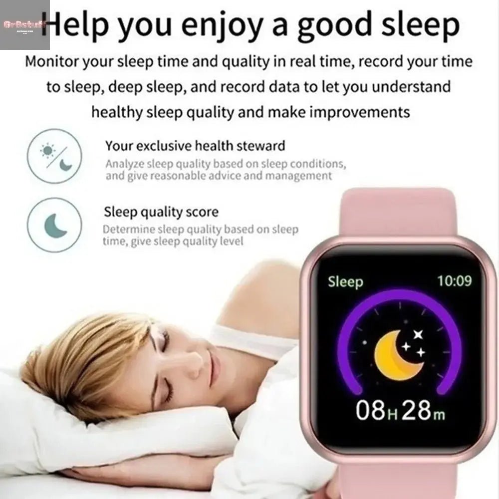 Multifunctional Smart Watch Men Women Bluetooth Connected Phone Music Fitness Sports Bracelet Sleep Monitor Y68 Smartwatch D20 - Gr8stuff