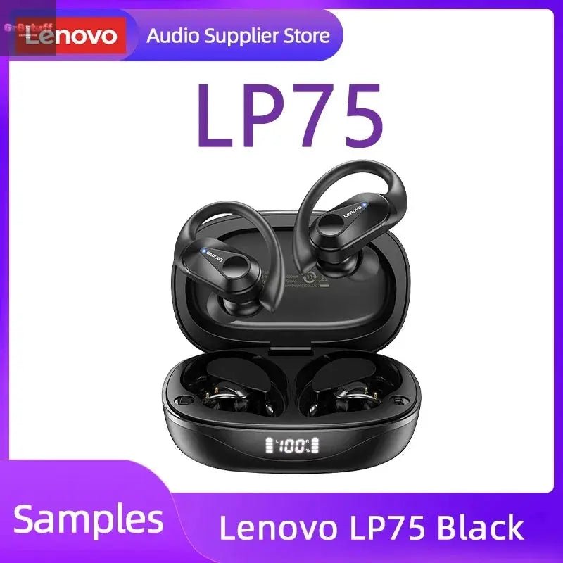 Original Lenovo LP75 TWS Bluetooth V5.3 Headphones Wireless LED Digital Display Earphones Noise Reduction Waterproof Headset New - Gr8stuff
