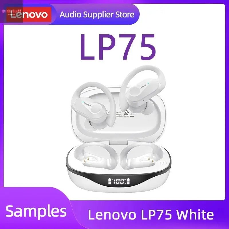 Original Lenovo LP75 TWS Bluetooth V5.3 Headphones Wireless LED Digital Display Earphones Noise Reduction Waterproof Headset New - Gr8stuff