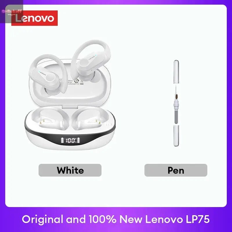 Original Lenovo LP75 TWS Bluetooth V5.3 Headphones Wireless LED Digital Display Earphones Noise Reduction Waterproof Headset New - Gr8stuff