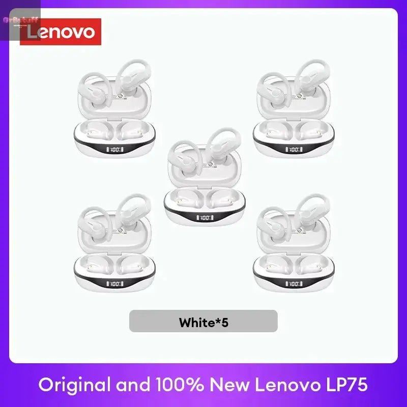 Original Lenovo LP75 TWS Bluetooth V5.3 Headphones Wireless LED Digital Display Earphones Noise Reduction Waterproof Headset New - Gr8stuff