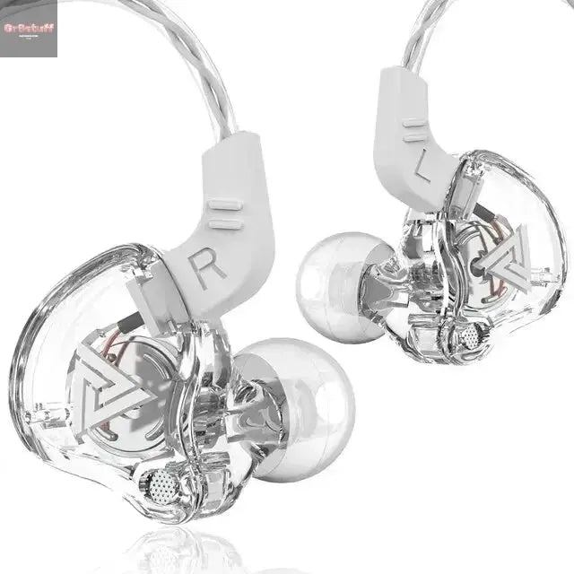 QKZ AK6 Wired Headphones Dual Drive HiFi Earphone with Microphone 3.5mm Sport Running Music Earbuds Bass Stereo Headset Original - Gr8stuff