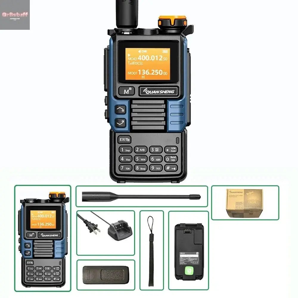 Quansheng UV - K6 Upgrade UV - K5 (99) Interphone 5W Air Band Radio Tyep C Charging UHF VHF DTMF FM Scrambler NOAA Wireless Frequenc - Gr8stuff