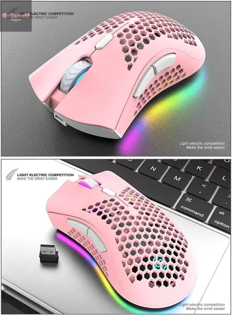 RGB Honeycomb Wireless Gaming Mouse - Gr8stuff
