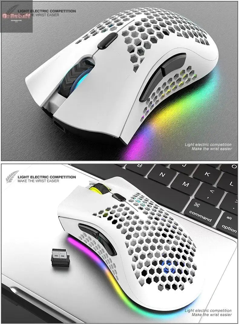 RGB Honeycomb Wireless Gaming Mouse - Gr8stuff