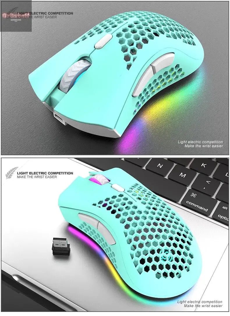 RGB Honeycomb Wireless Gaming Mouse - Gr8stuff