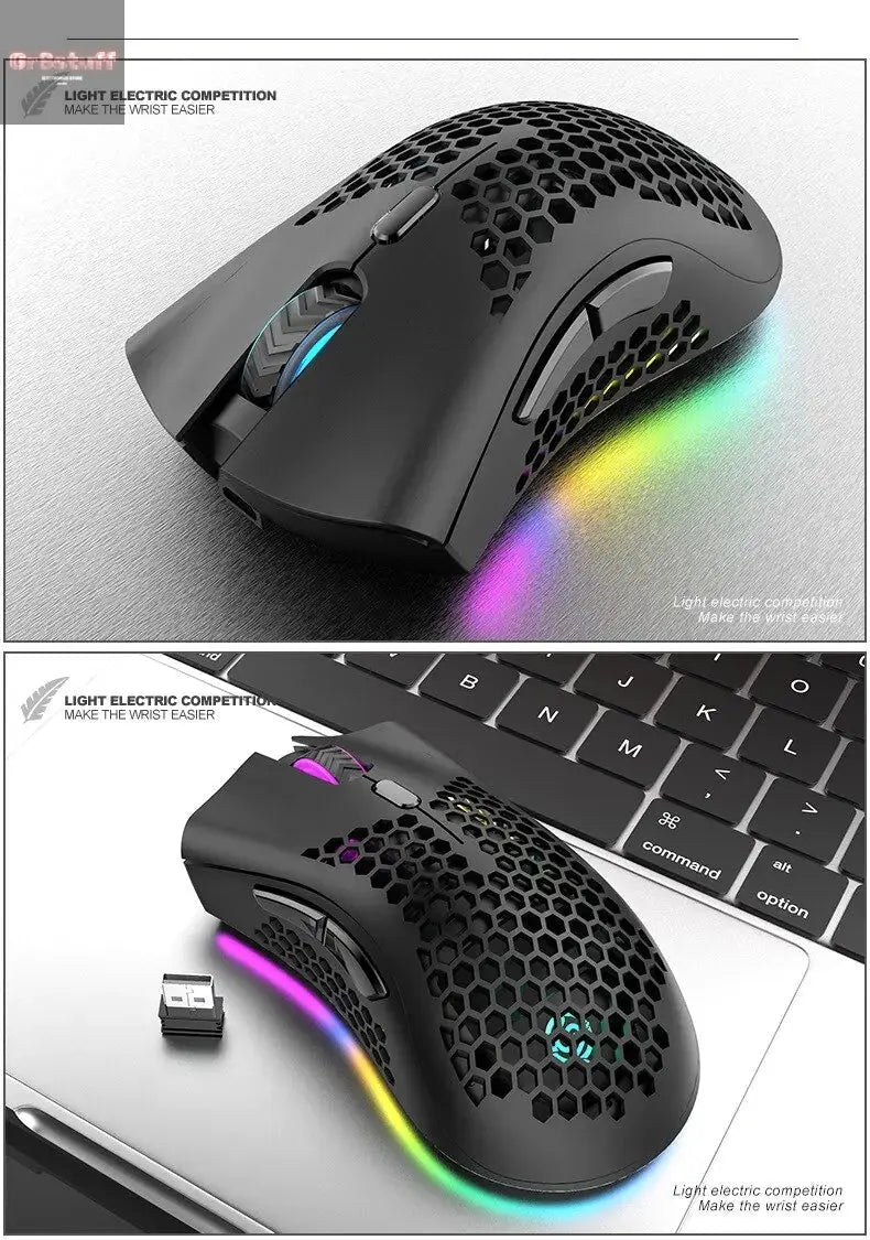 RGB Honeycomb Wireless Gaming Mouse - Gr8stuff