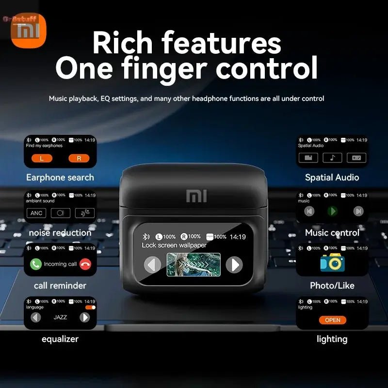 Xiaomi ANC Wireless Earbuds Bluetooth Earphone Touch Screen airpods Control Active Noise Reduction In Ear Headphone Bulit in Mic - Gr8stuff