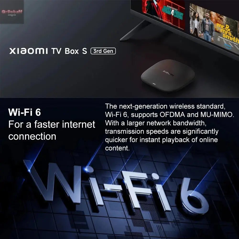 Xiaomi Mi TV Box S 3rd / 2nd Gen, Android Smart TV Box Media Player 4K UHD Google TV Dolby Vision HDR10+ Google Assistant BT5.2 - Gr8stuff