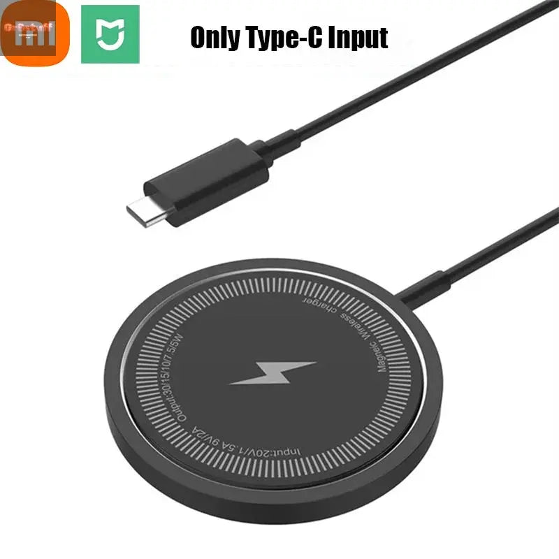 Xiaomi MIJIA Magnetic Wireless Charger Pad USB + Type C For iPhone Huawei Samsung Fast Wireless Charging Dock Station Chargers - Gr8stuff